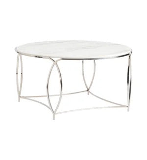 Cocktail table with marble top