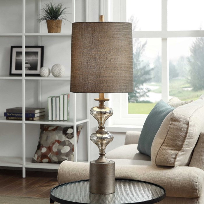 Contemporary brushed metal Table Lamp